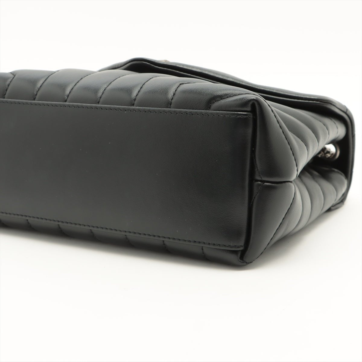 Loulou Small Chain Black Leather