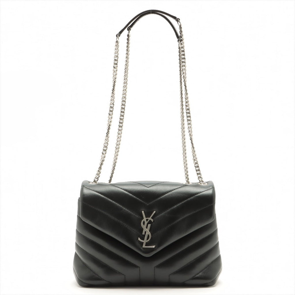 Loulou Small Chain Black Leather