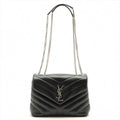 Loulou Small Chain Black Leather