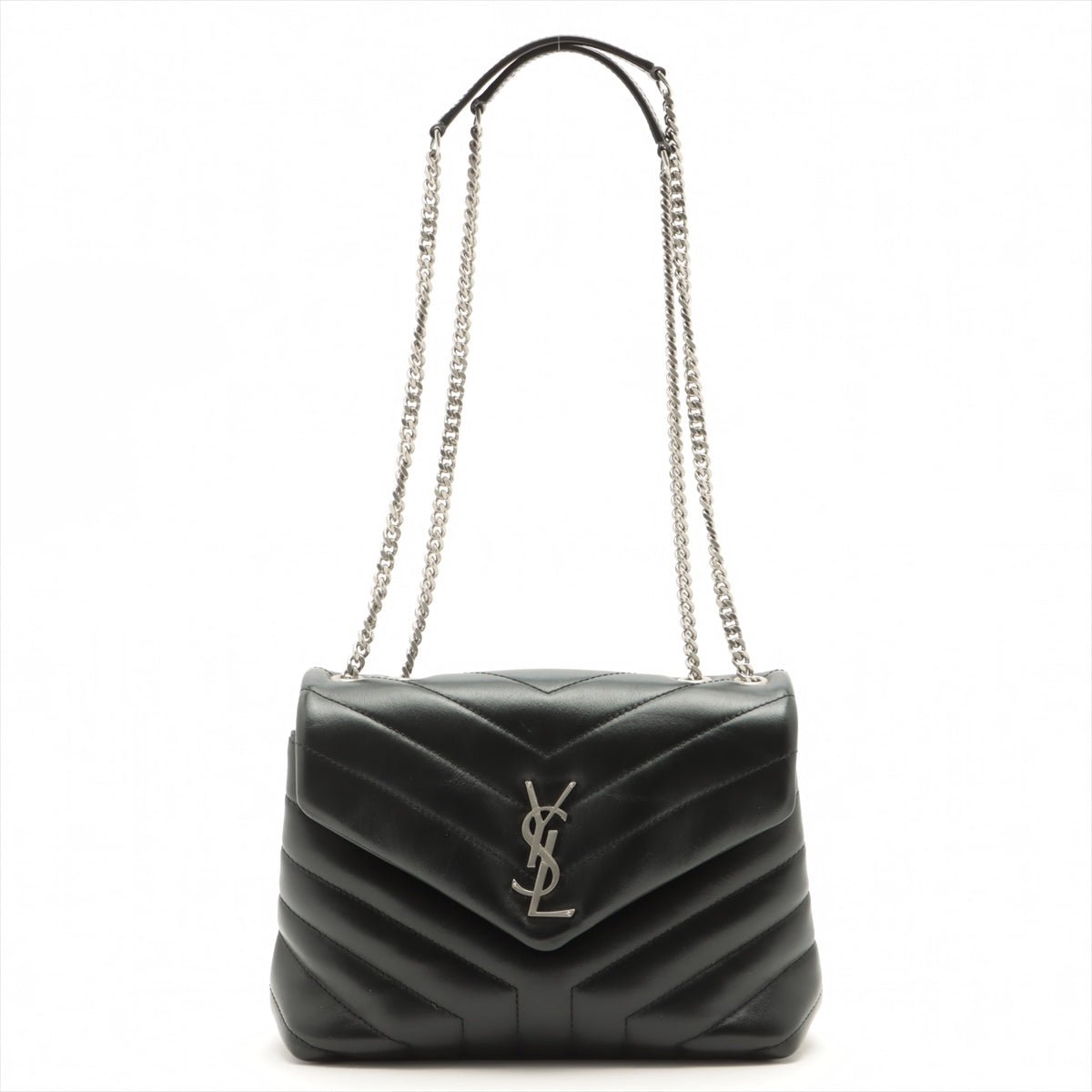 Loulou Small Chain Black Leather