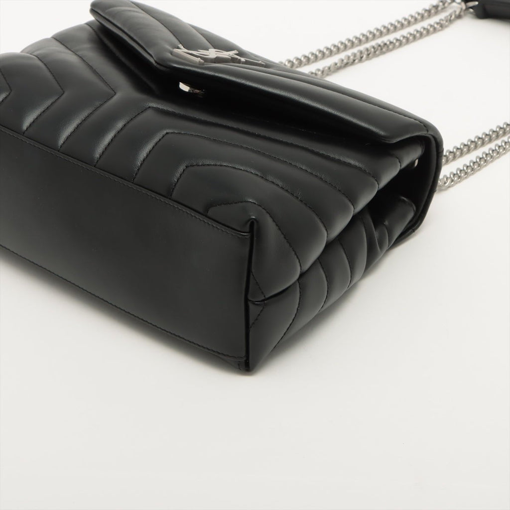 Loulou Small Chain Black Leather