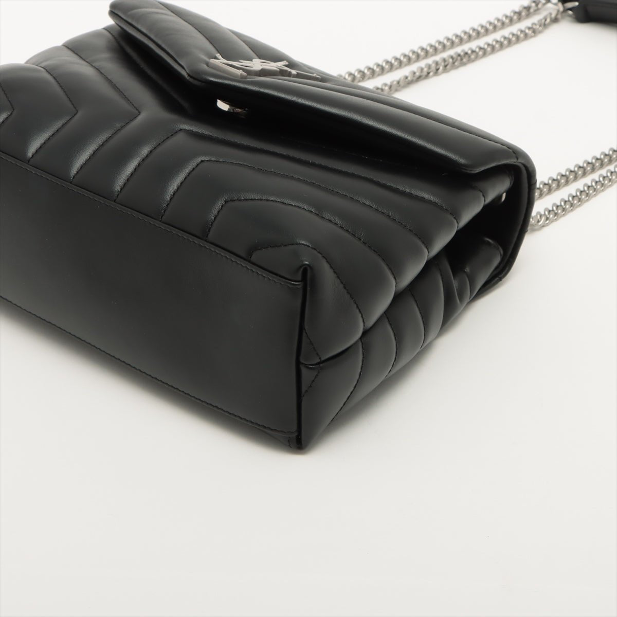 Loulou Small Chain Black Leather