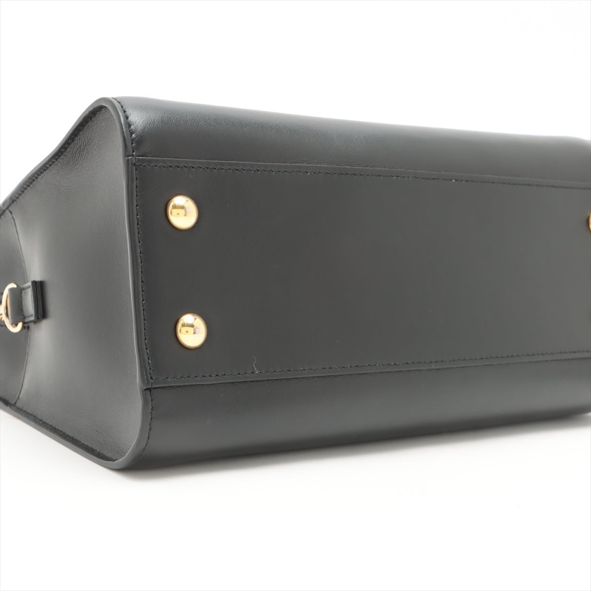 Paris Baby Cabas 2-Way Leather Black Bag