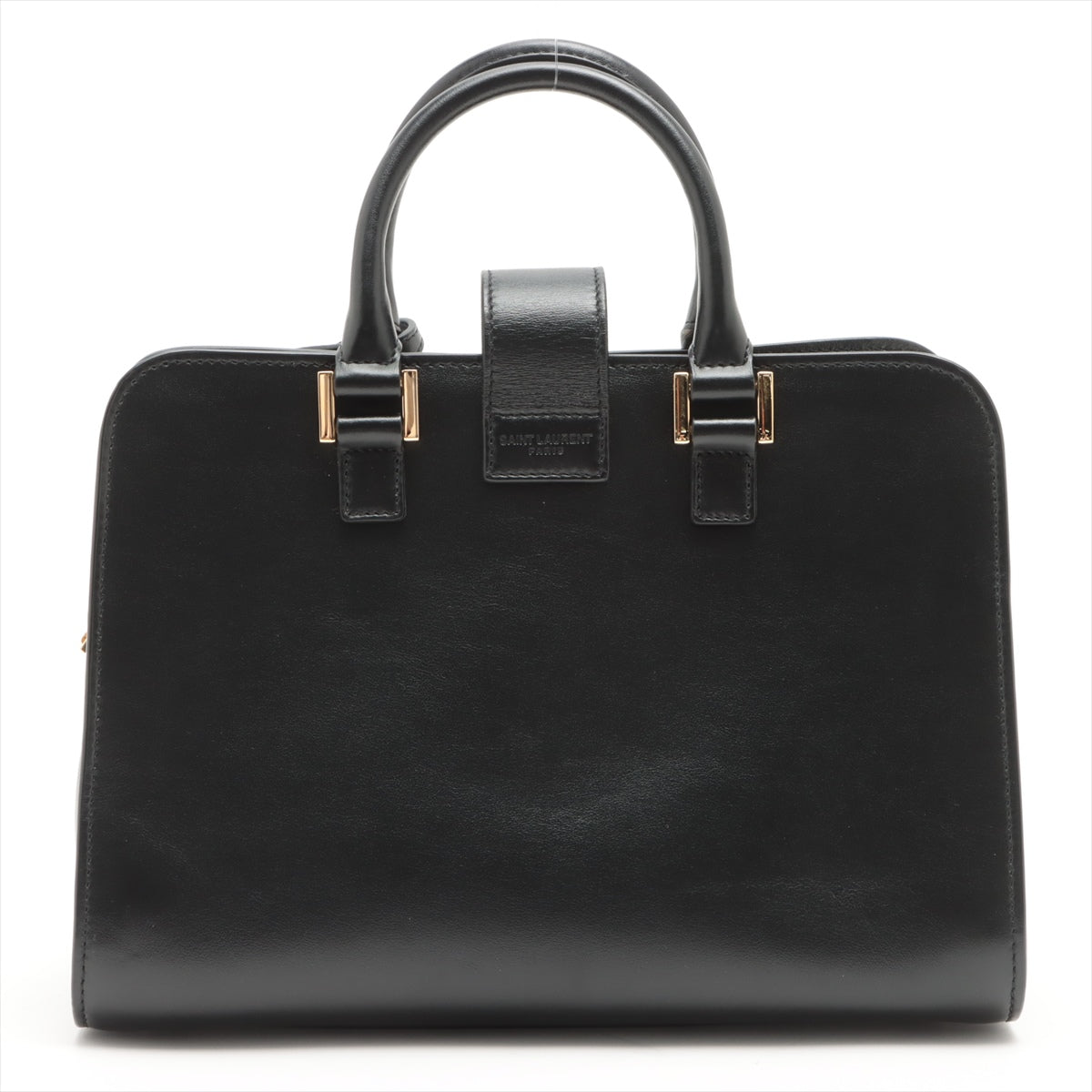 Paris Baby Cabas 2-Way Leather Black Bag