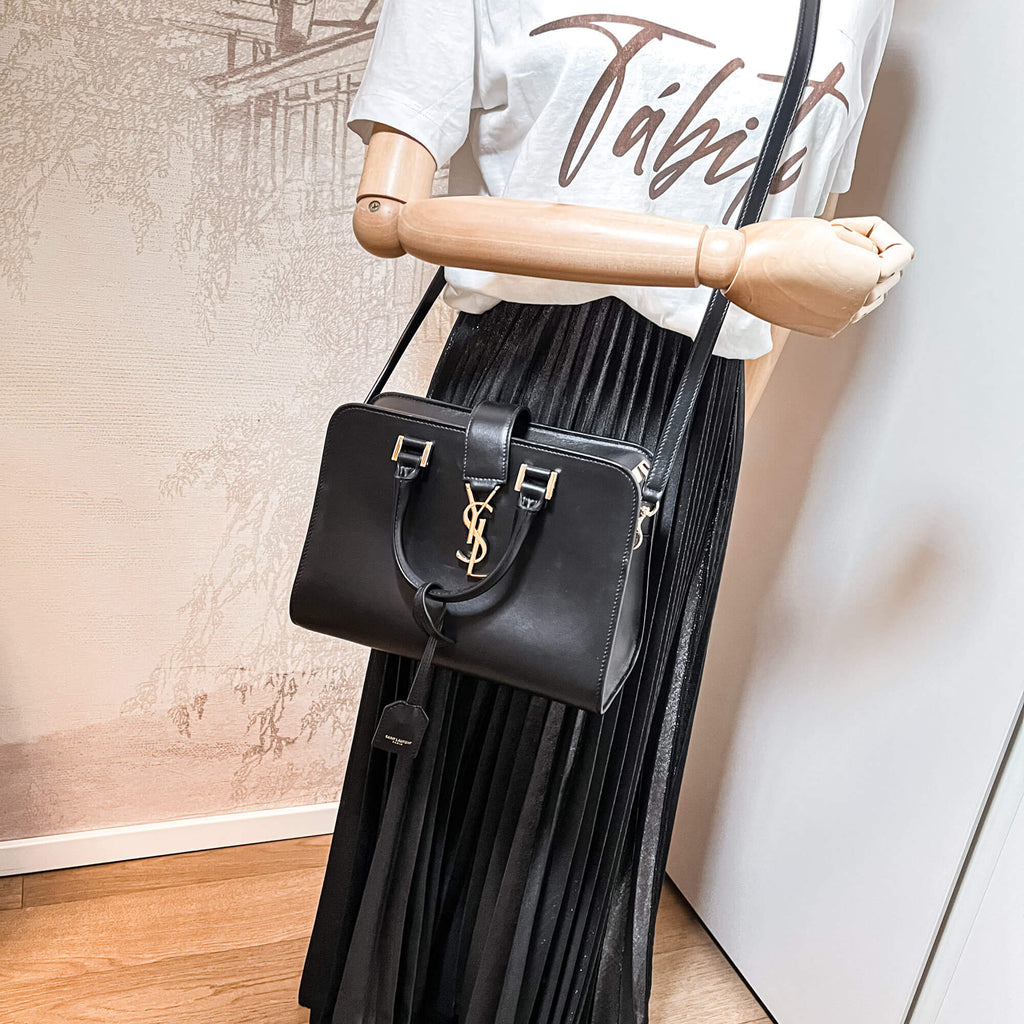 Paris Baby Cabas Leather 2-way Black
