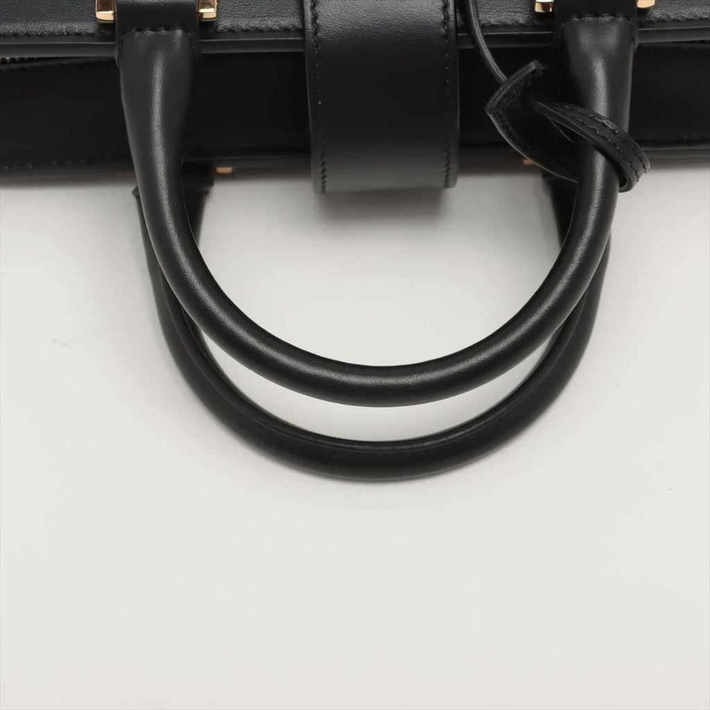 Paris Baby Cabas Leather 2-way Black