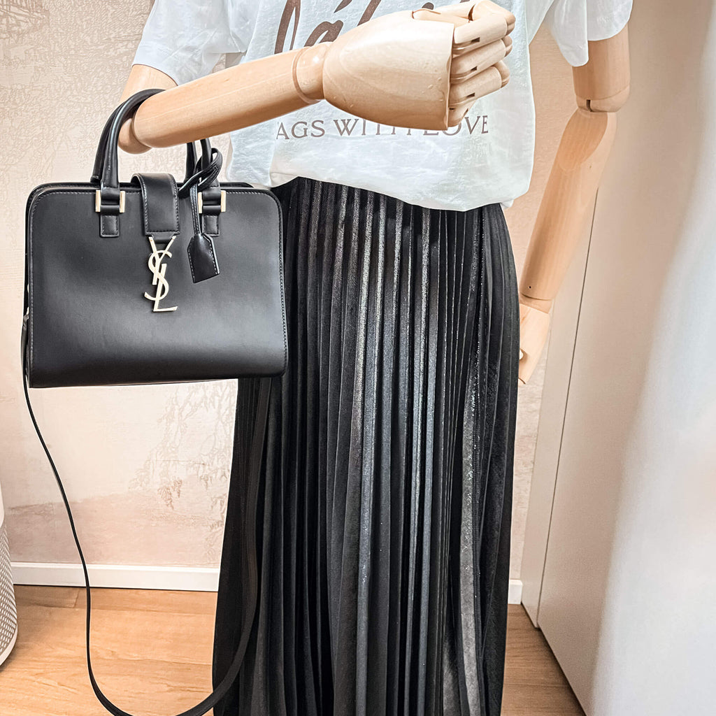 Paris Baby Cabas Leather 2-way Black