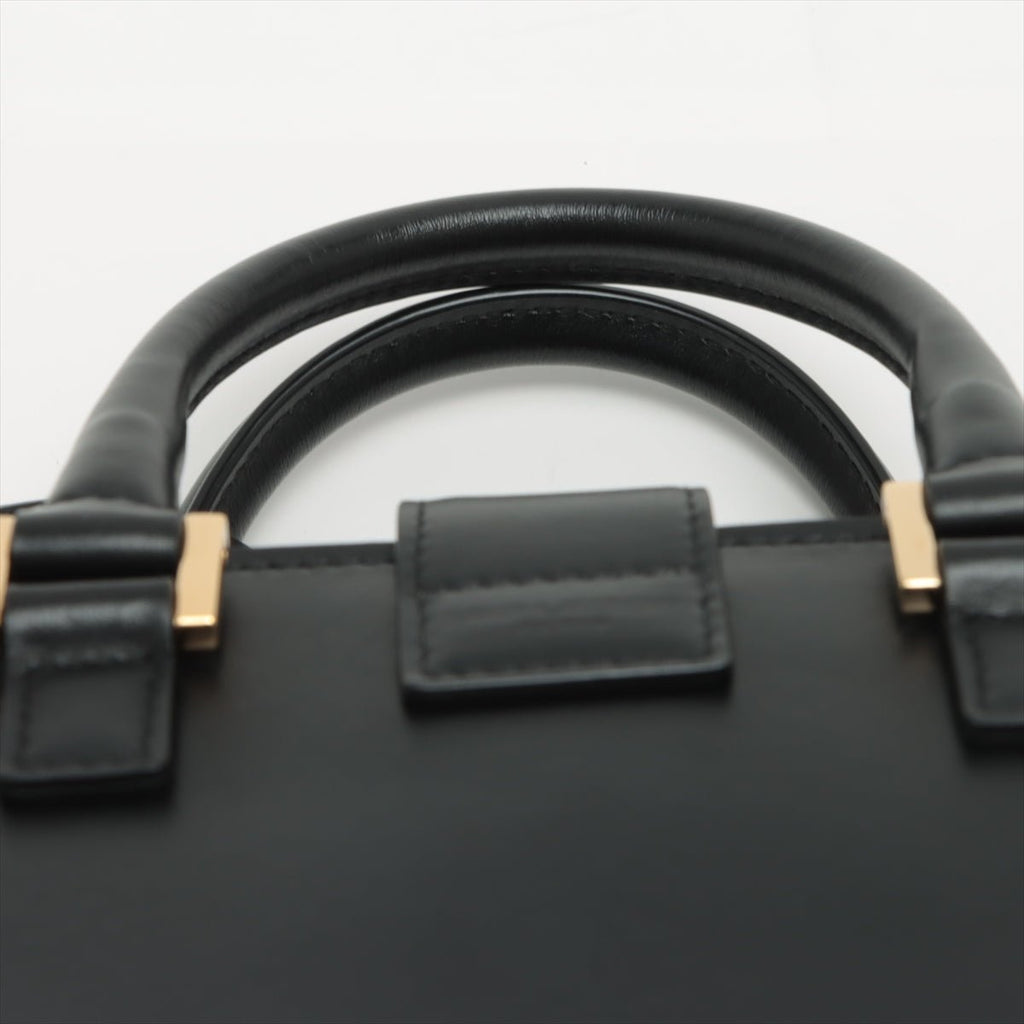 Paris Baby Cabas Leather 2-way Black
