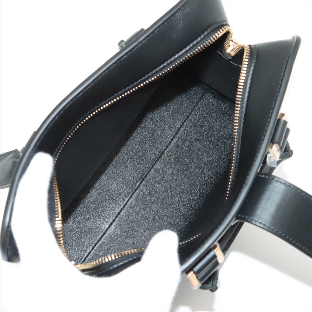 Paris Baby Cabas Leather 2-way Black