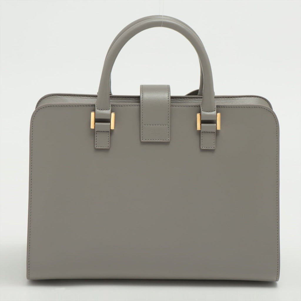 Paris Baby Cabas Leather 2-way Grey Large