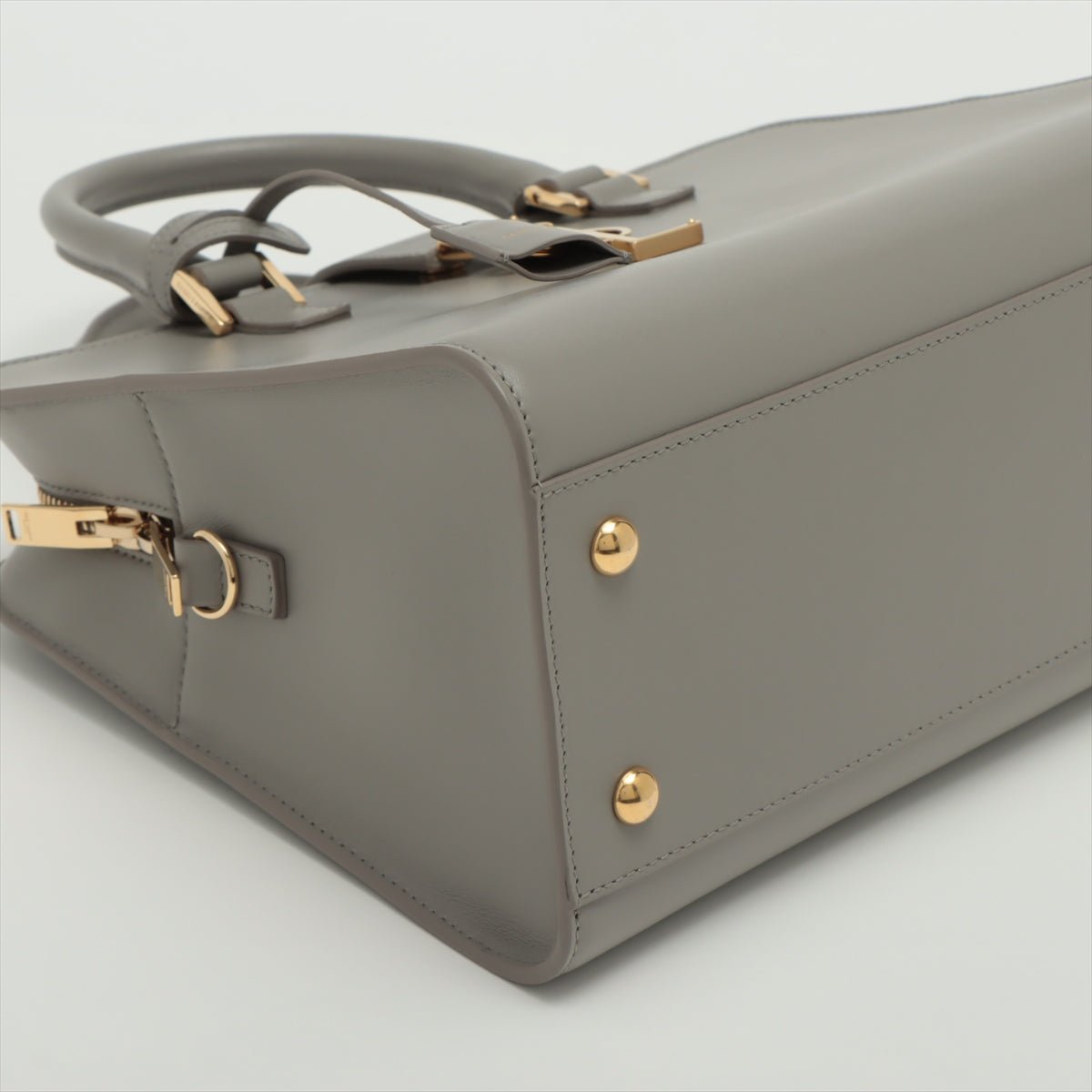 Paris Baby Cabas Leather 2-way Grey Large