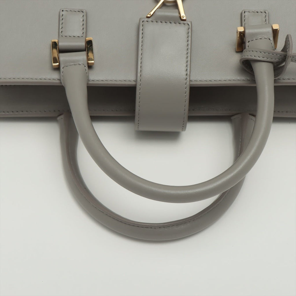Paris Baby Cabas Leather 2-way Grey Large