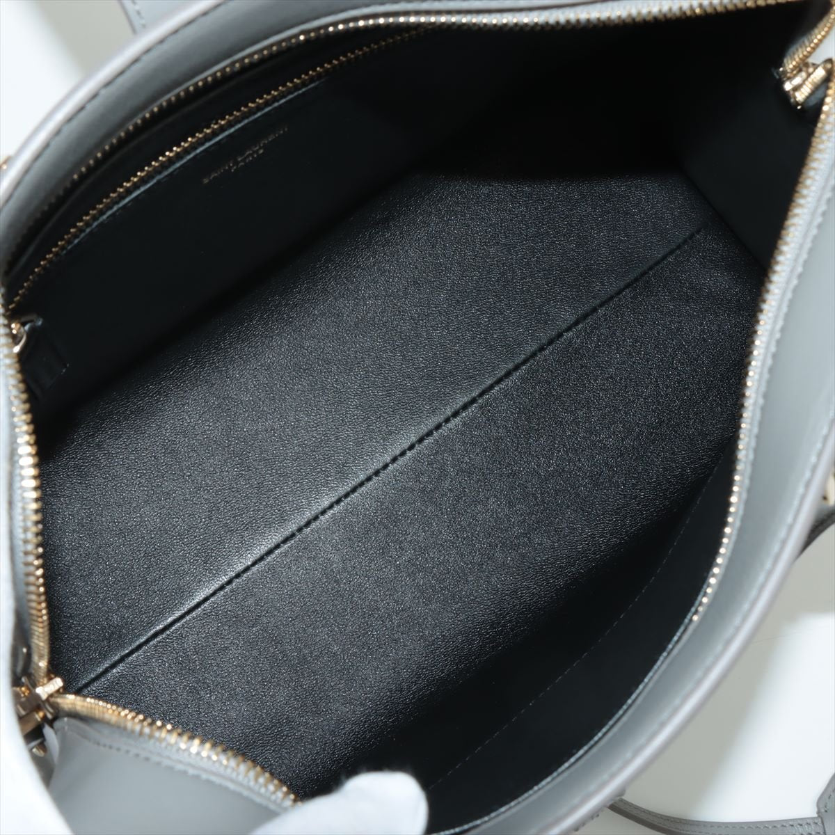Paris Baby Cabas Leather 2-way Grey Large