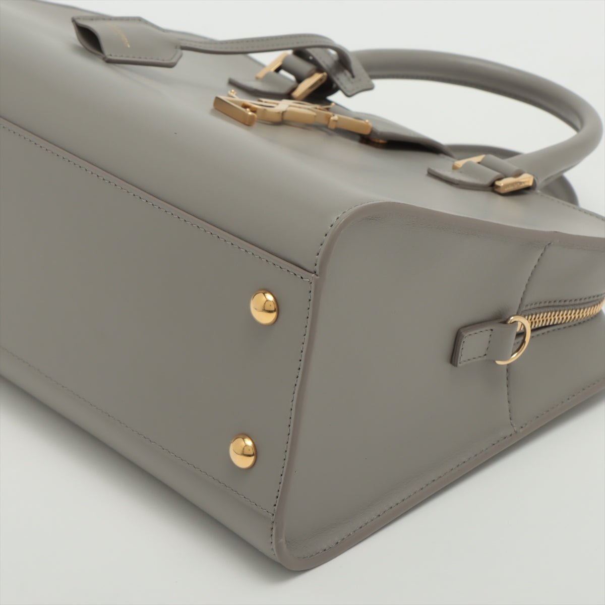 Paris Baby Cabas Leather 2-way Grey Large