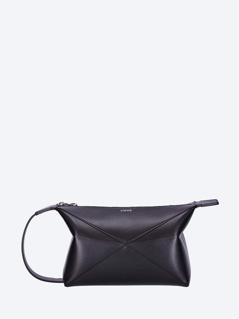 Loewe Men Shiny Leather Puzzle Fold Wash Bag