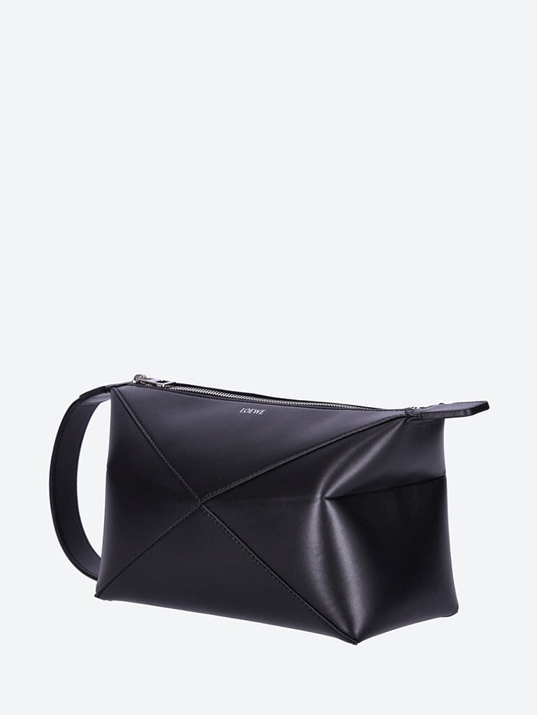 Loewe Men Shiny Leather Puzzle Fold Wash Bag