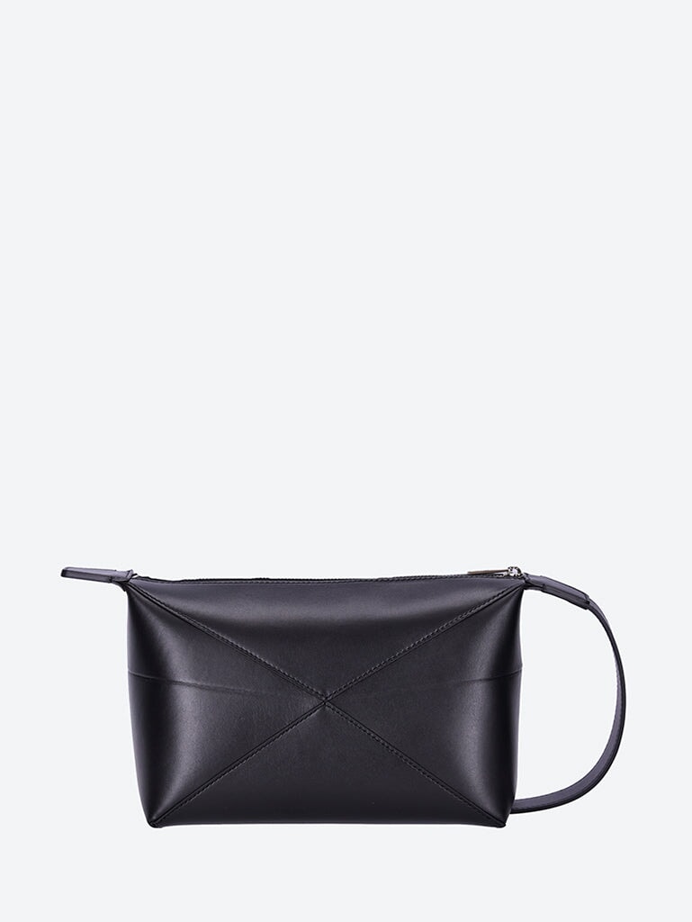 Loewe Men Shiny Leather Puzzle Fold Wash Bag