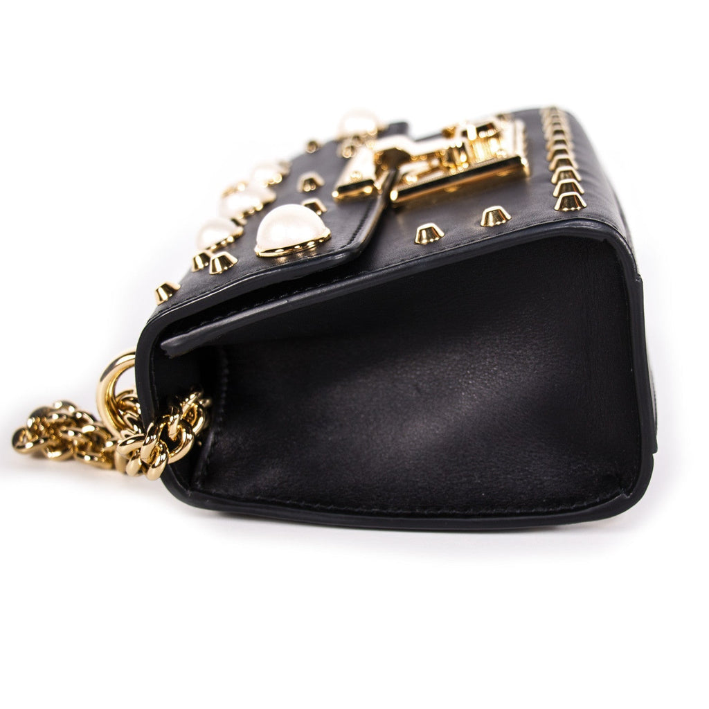 Gucci Padlock Studded Leather Shoulder Bag