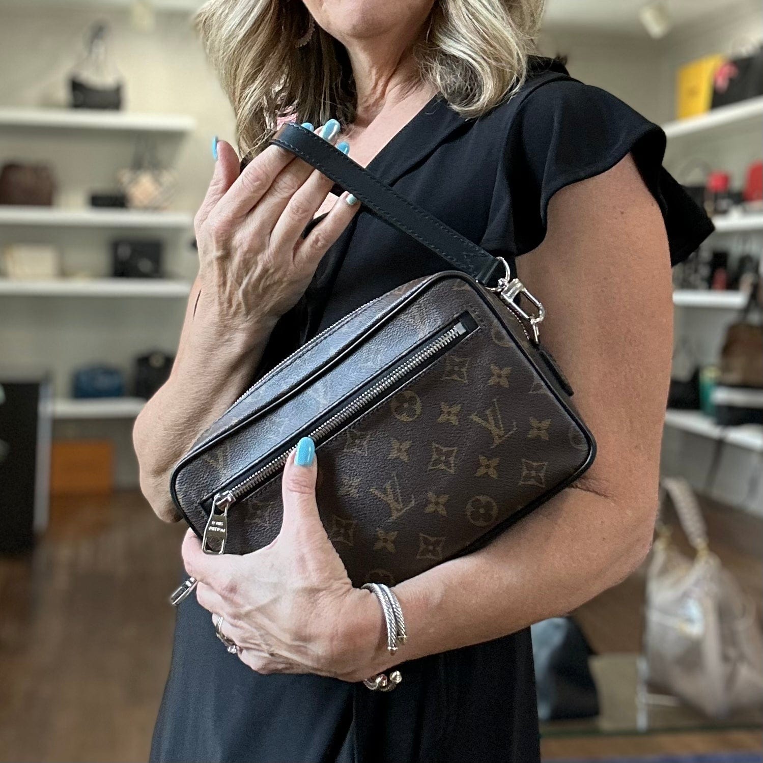 Louis Vuitton Monogram Macassar Kasai Clutch