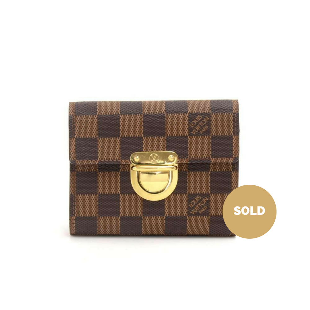 Louis Vuitto Portefeuille Koala Damier EbÃ¨ne Canvas Trifold Wallet