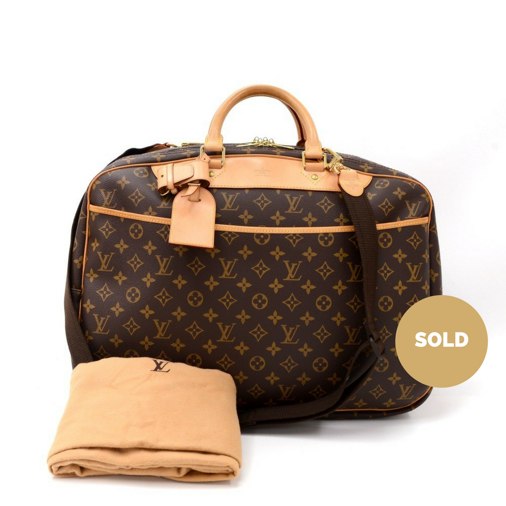 Louis Vuitto Alize 24 Heures Monogram Canvas Travel Bag with Strap
