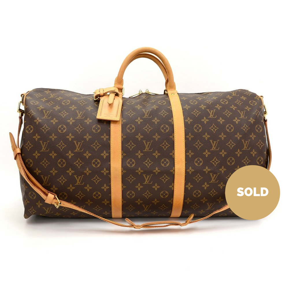 Louis Vuitto Keepall 60 Bandouliere Monogram Canvas Travel Bag