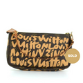 Louis Vuitto Monogram Canvas Pochette Accessoires Evening Bag - 2001 Limited Graffiti Edition