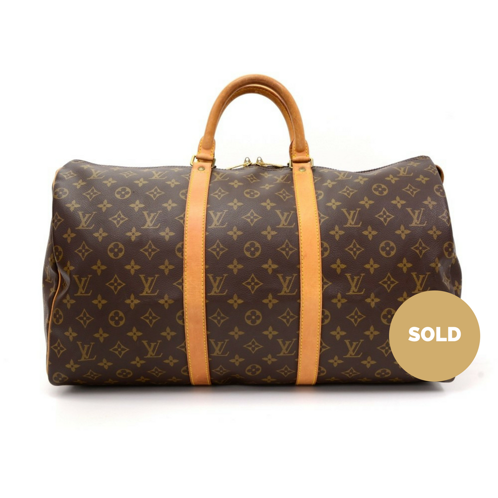 Louis Vuitto Keepall 50 Monogram Canvas Travel Bag