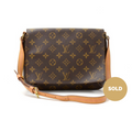 Louis Vuitto Musette Tango Monogram Canvas Shoulder Bag
