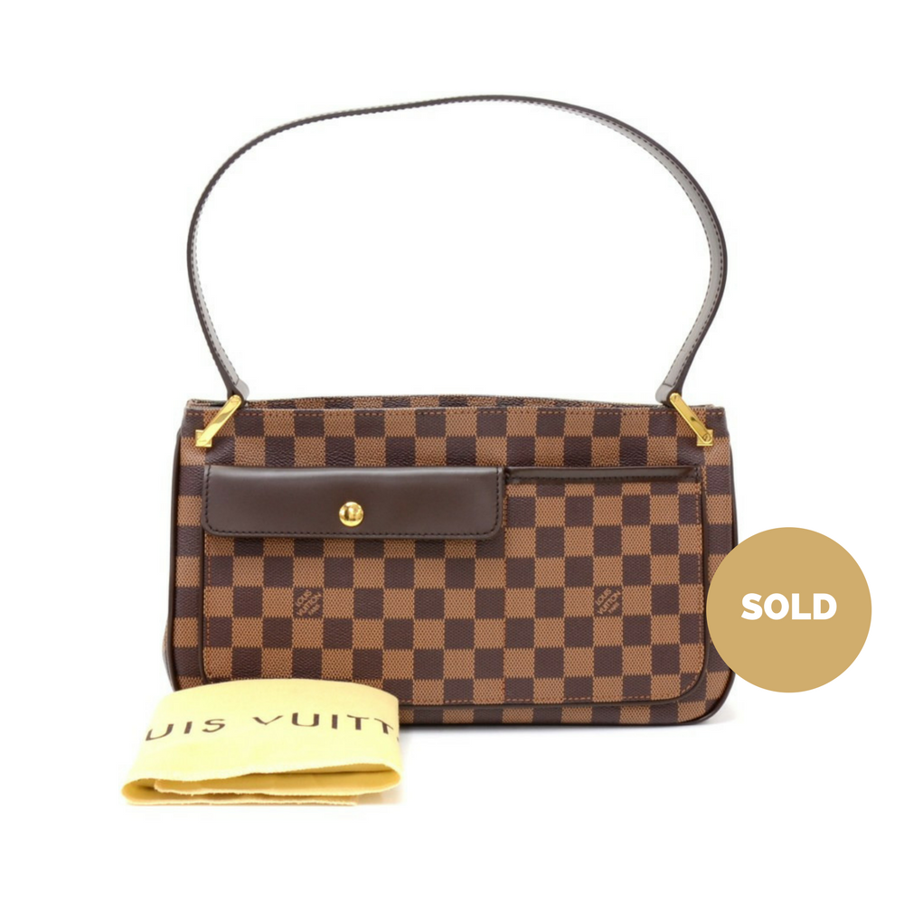 Louis Vuitto Aubagne Damier EbÃ¨ne Canvas Shoulder Bag
