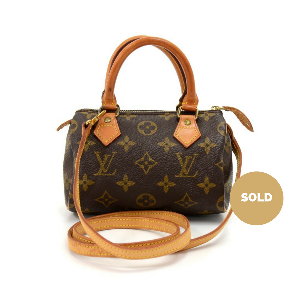 Louis Vuitto Speedy Mini Sac HL Monogram Canvas Handbag