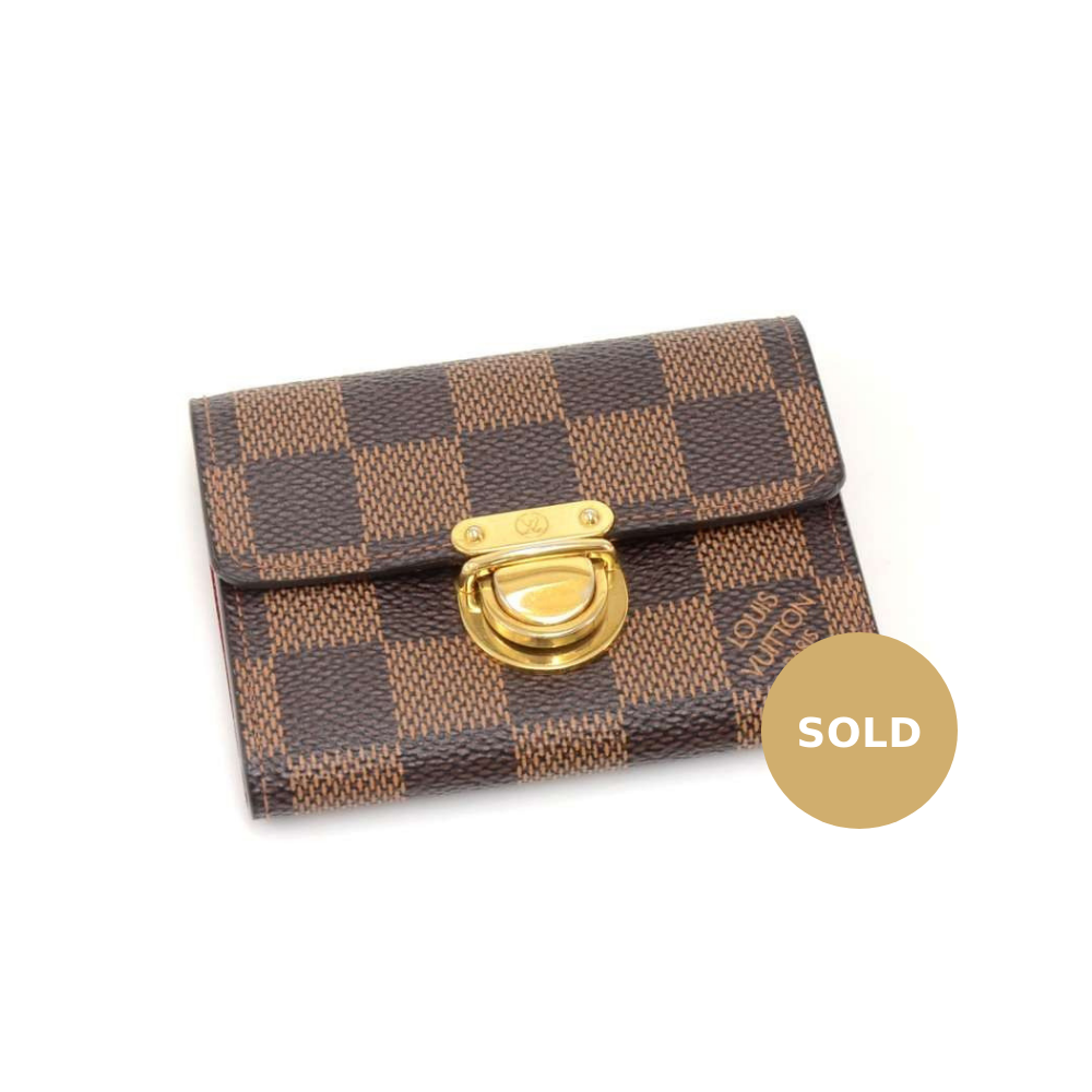 Louis Vuitto Porte-Monnaie Koala Damier EbÃ¨ne Canvas Wallet