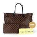 Louis Vuitto Neverfull GM Damier EbÃ¨ne Canvas Tote Bag