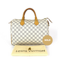 Louis Vuitto Speedy 30 Damier Azur Canvas City Handbag