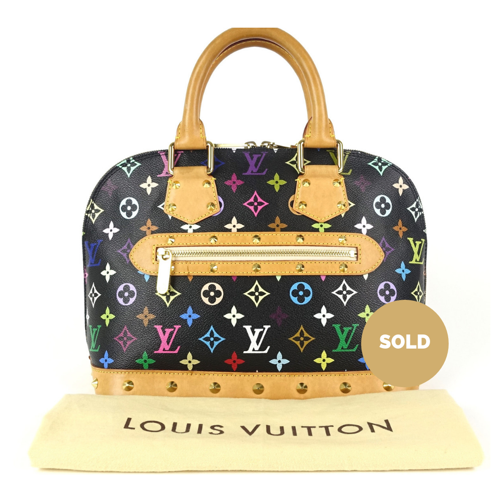 Louis Vuitto Alma Multicolor Monogram Canvas Handbag