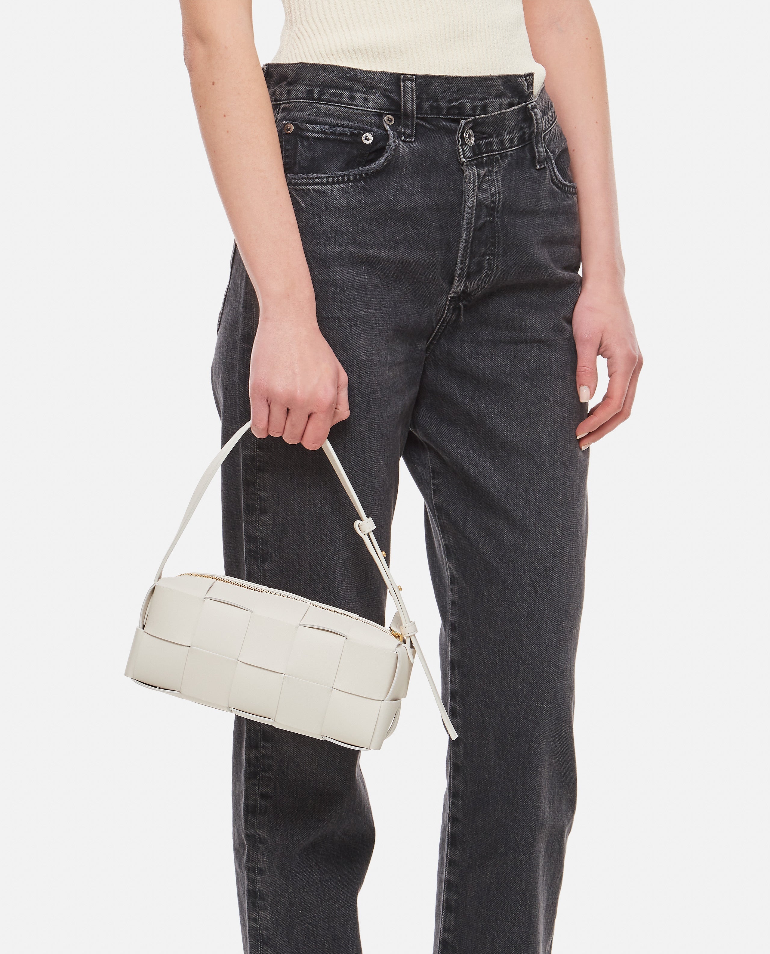 Bottega Veneta Women Small Brick Cassette Leather Shoulder Bag