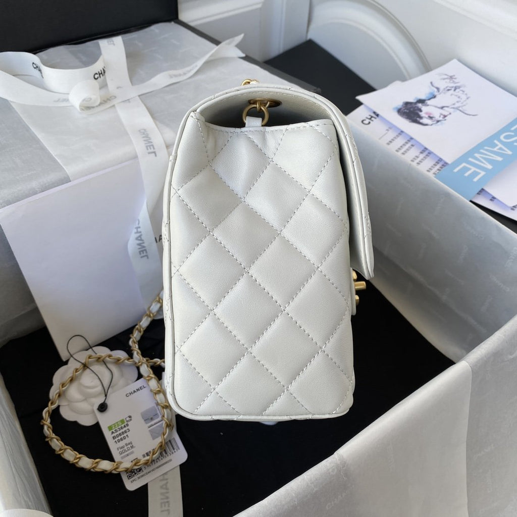 CHLSmall Floor Pack White For Women, Women’s Bags 7.6in/19.5cm