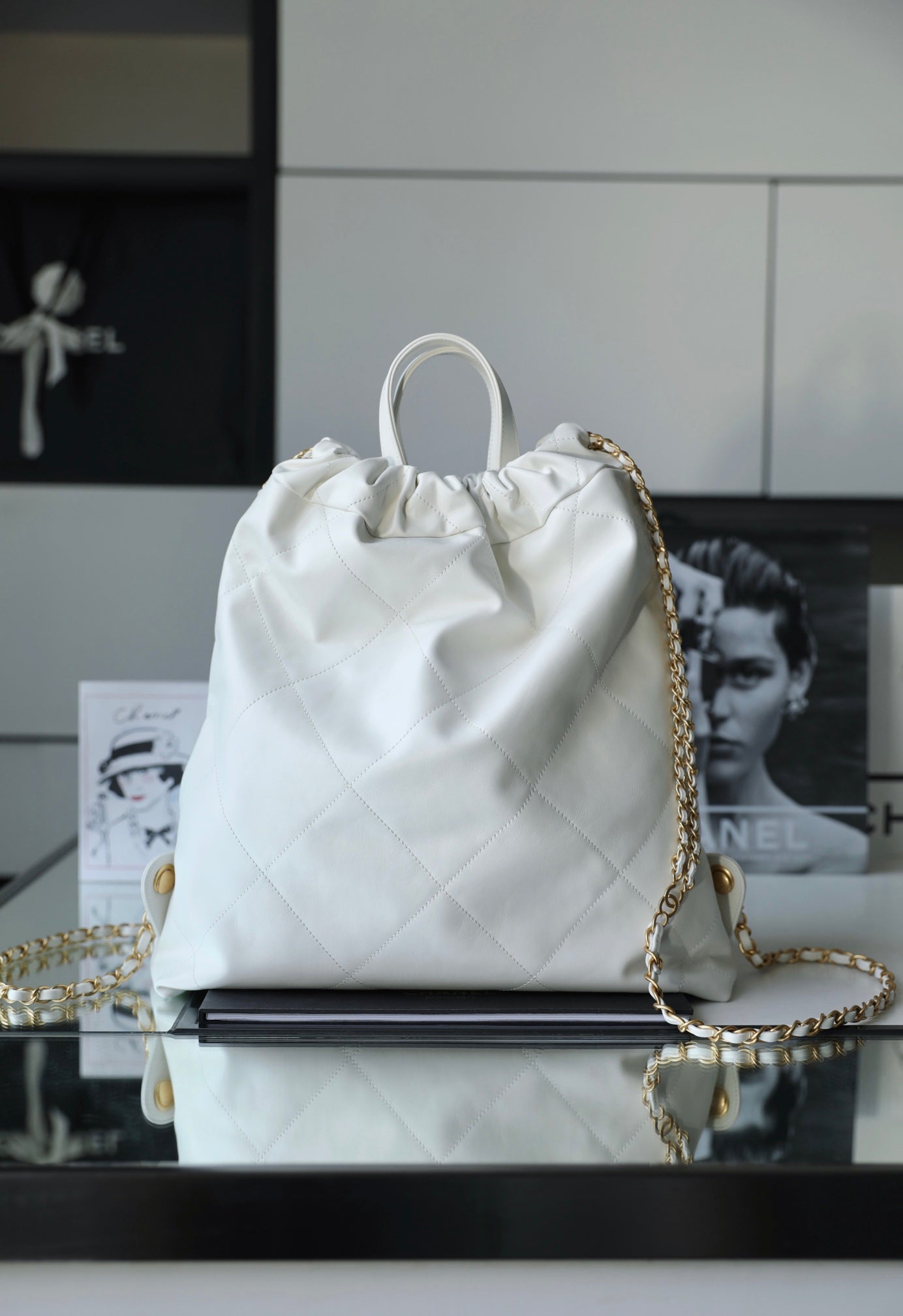 CHLLarge CHL22 Backpack White For Women, Women’s Bags 19.9in/51cm AS3313 B08037 10601