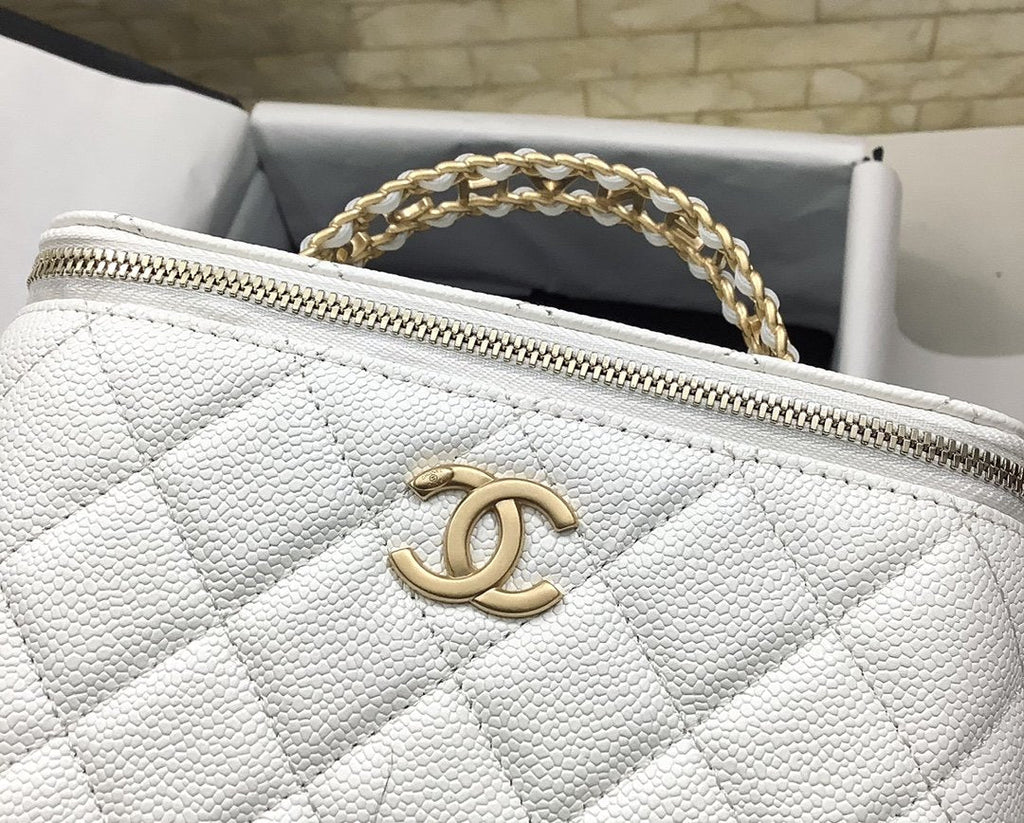 CHLSmall Vanity Case White For Women Bags 5.9in/15cm