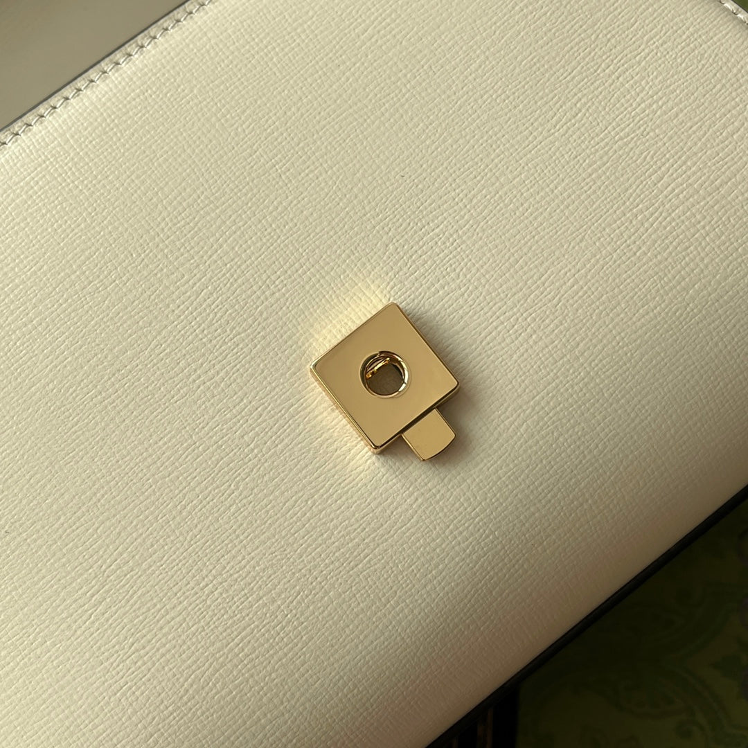 gg Ophidia gg Horsebit 1955 Mini Bag White For Women, Women’s Bags 8.6in/22cm gg
