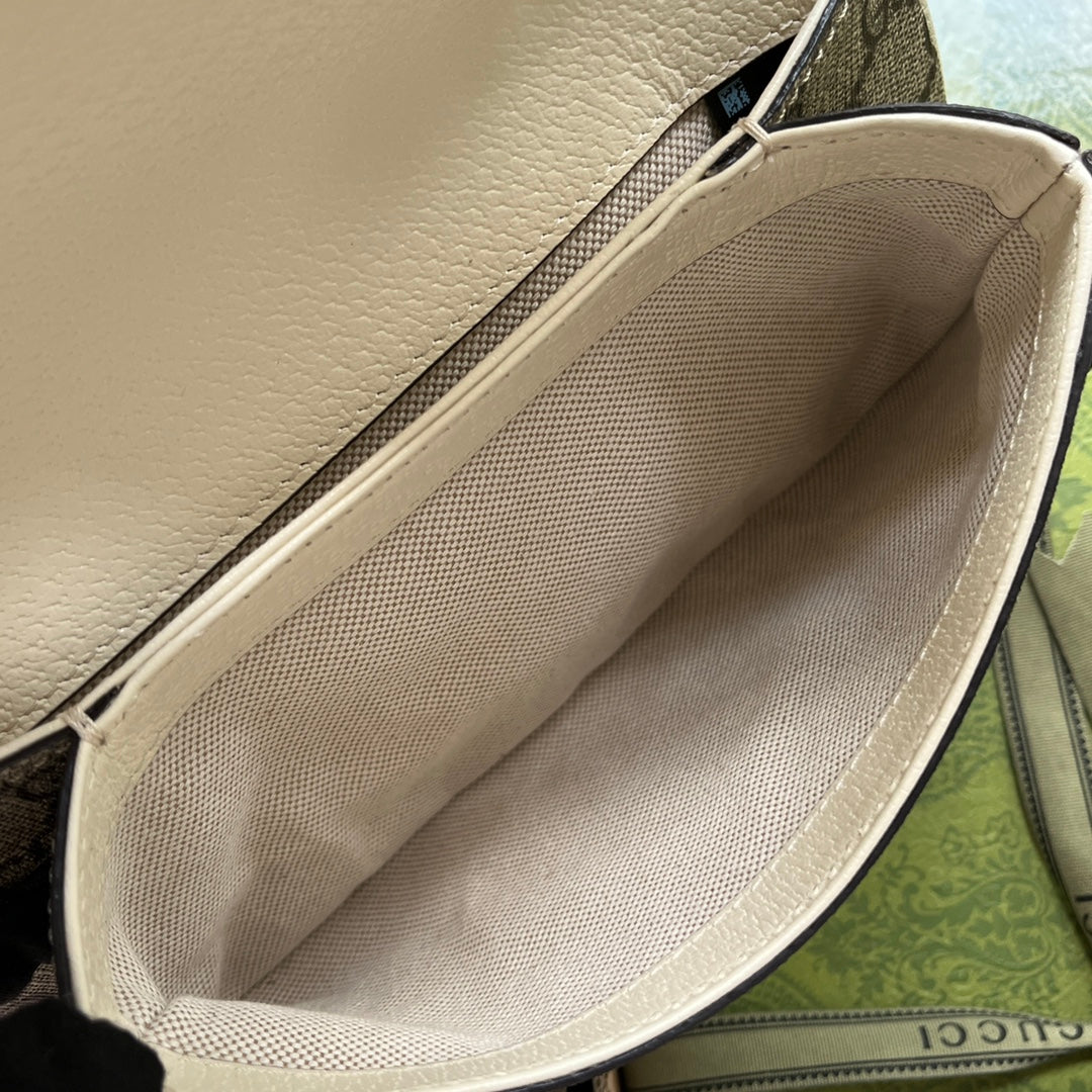 gg Blondie Mini Bag Brown And White For Women, Women’s Bags 8.7in/22cm gg