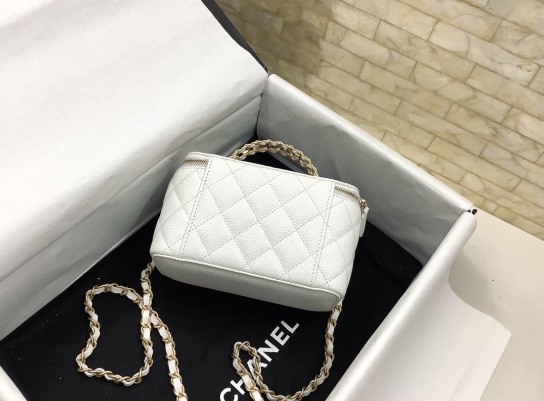 CHLSmall Vanity Case White For Women, Women’s Bags 5.9in/15cm