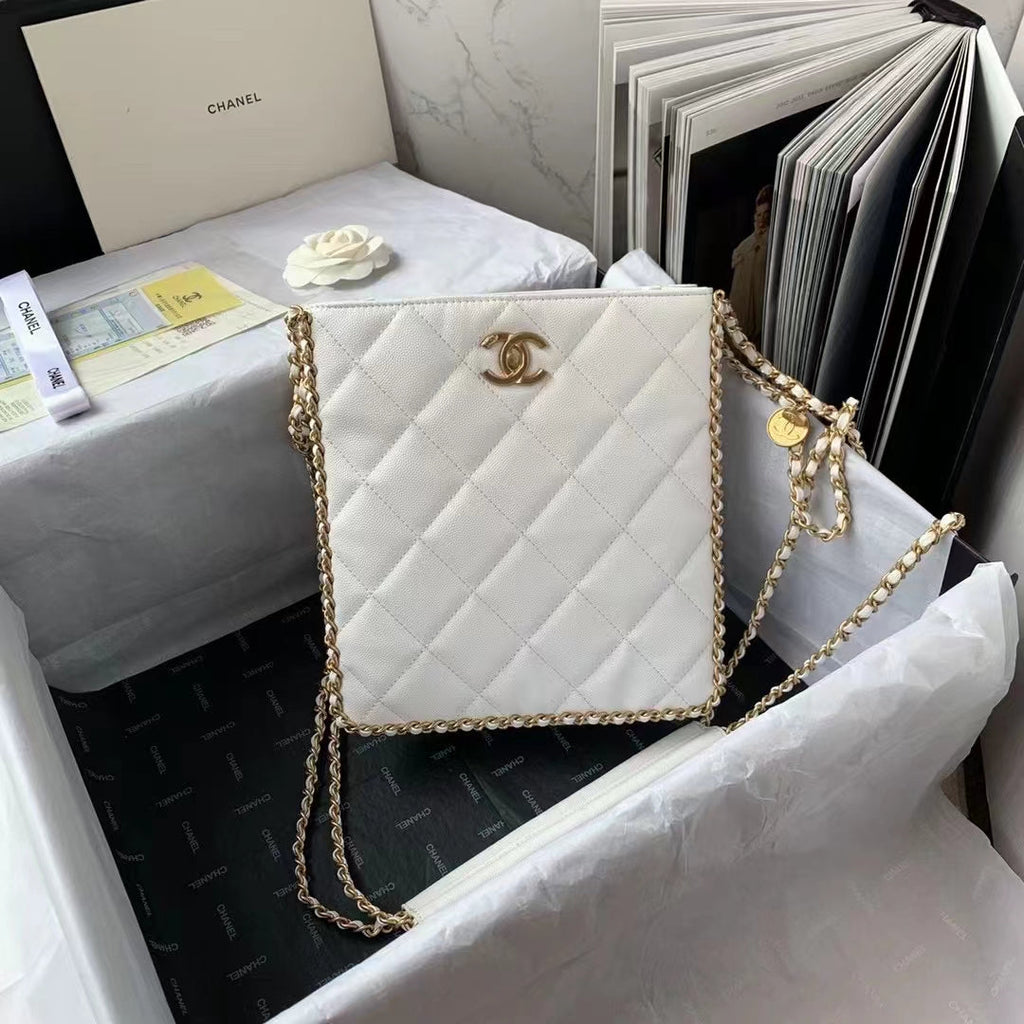 CHLSmall Shopping Bag White For Women, Women’s Bags 9.1in/23cm