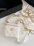 CHLSmall Vanity With Chain White For Women Bags 4.3in/11cm