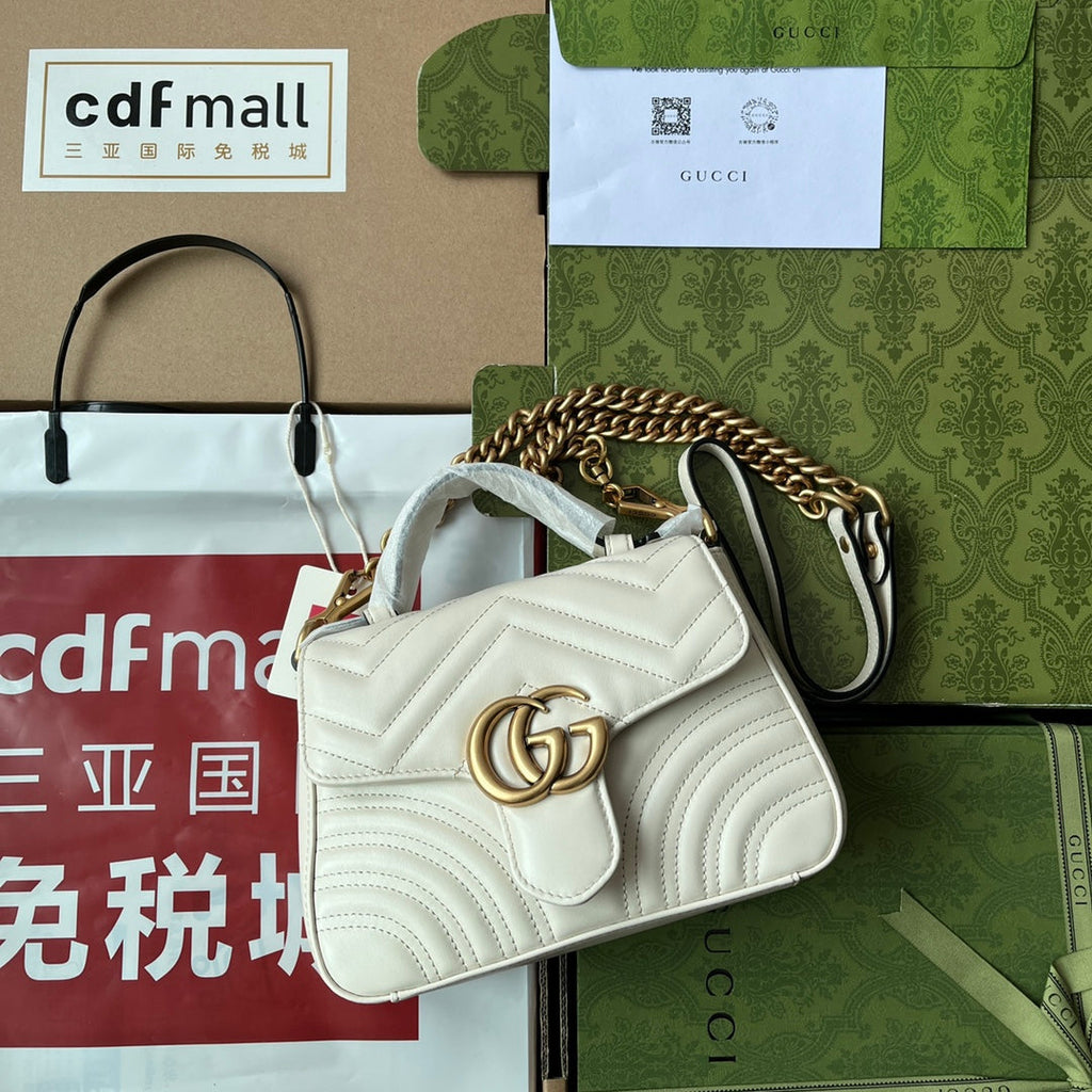 Glami Marmont Mini Top Handle Bag White For Women, Women’s Bags 8.3in/21cm Glami Ã¢â‚¬Å½547260 DTGLAMIT 9022