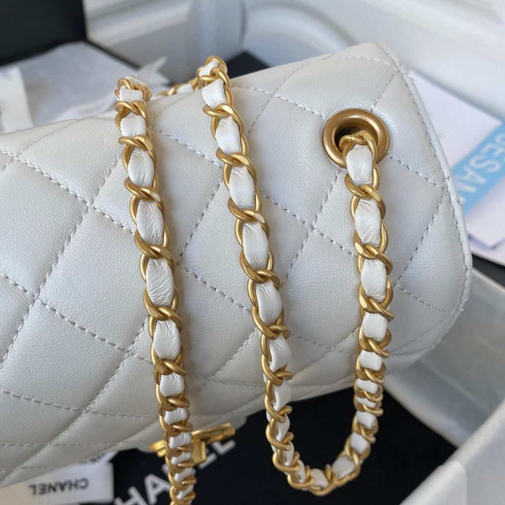 CHLSmall Floor Pack White For Women, Women’s Bags 7.6in/19.5cm