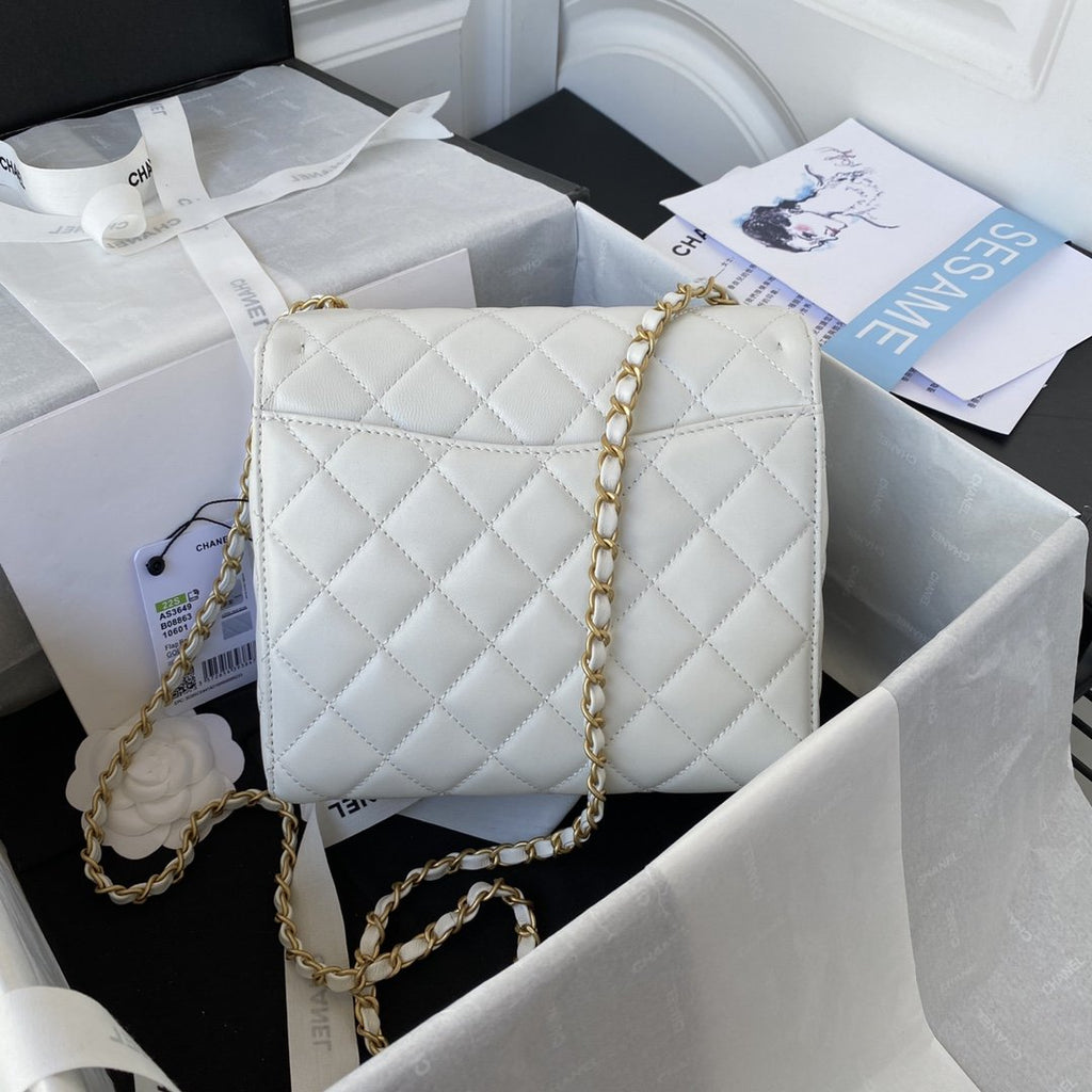 CHLSmall Floor Pack White For Women, Women’s Bags 7.6in/19.5cm