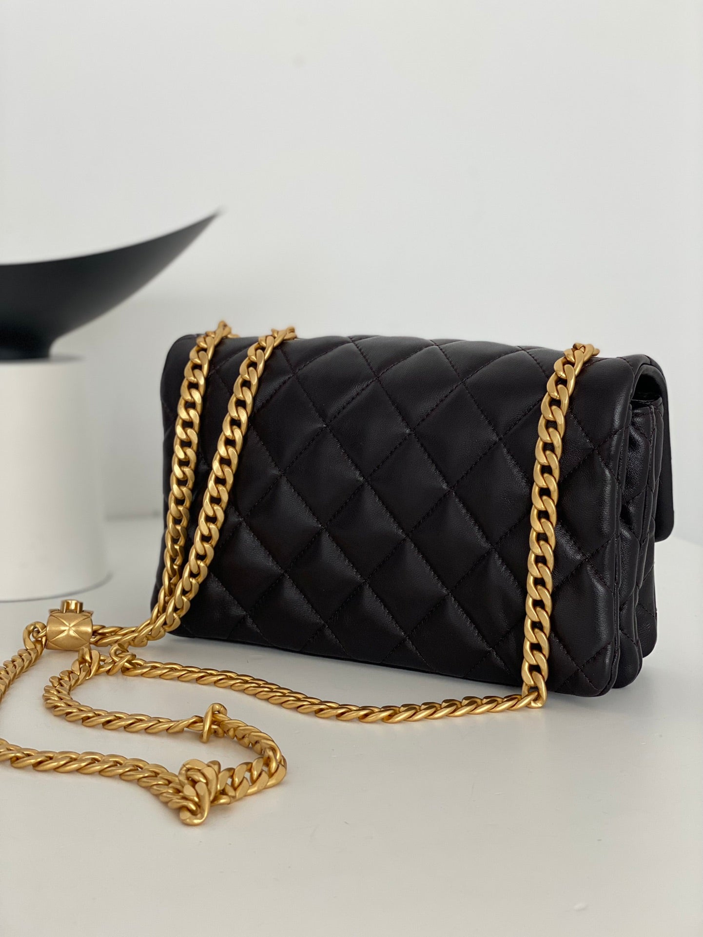 CHLSmall GlamIap Bag Black For Women Bags 8.7in/22cm