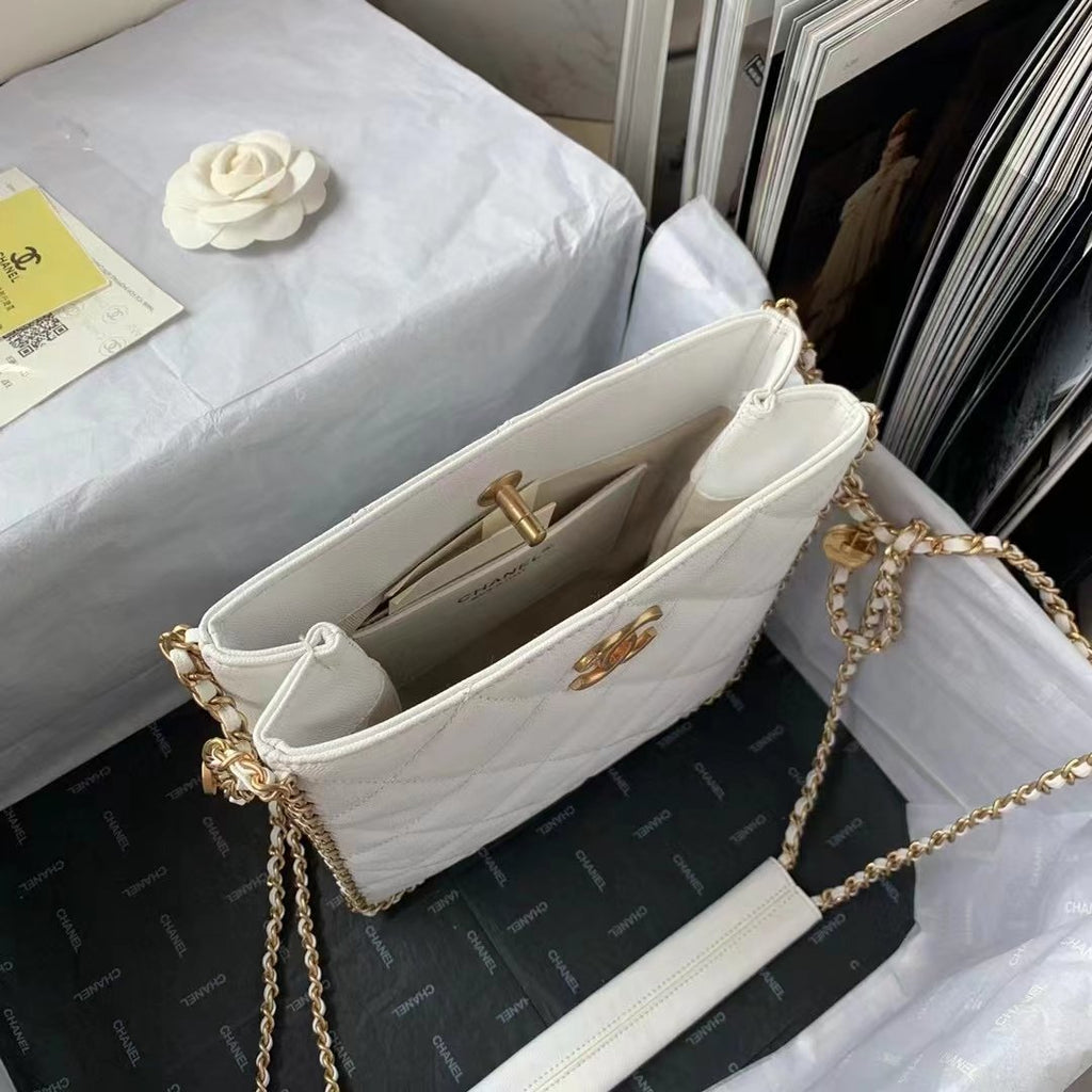 CHLSmall Shopping Bag White For Women Bags 9in/23cm