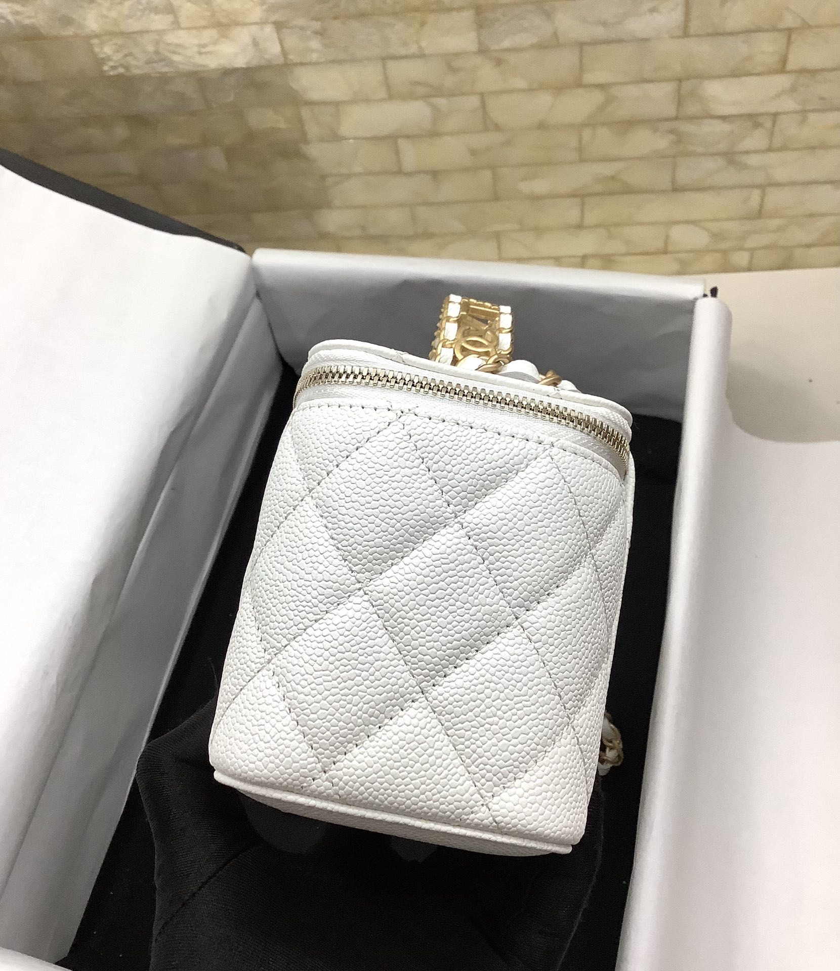 CHLSmall Vanity Case White For Women, Women’s Bags 5.9in/15cm
